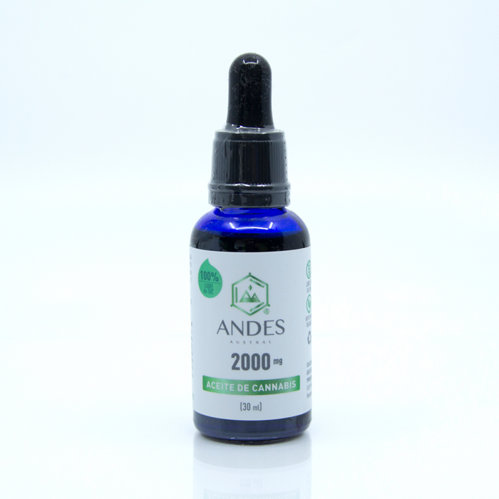 Andes Austral Aceite 2000mg - 30 ml Sabor Natural o Menta